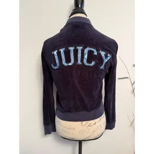 Juicy Couture Black‎ Label Los Angeles Velour Track Jacket Bomber Small S thumbnail 2