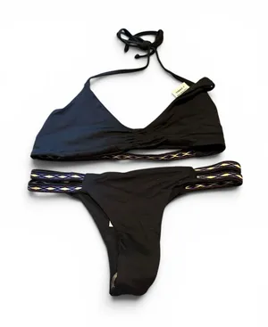 NWOT L*Space Itsy southwestern bikini set black thumbnail 1