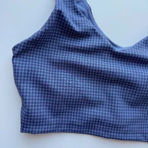 Aerie NWT Offline Recharge Least Support Sports Bra Blue Houndstooth Size Medium thumbnail 3