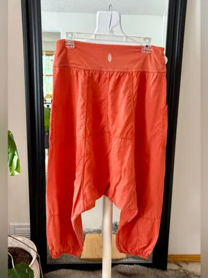 FREE PEOPLE Orange Balloon Harem Jogger Pants thumbnail 2