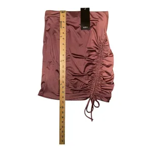 21 Saints Mauve Ruched Bodycon Mini Skirt, Small‎ thumbnail 6