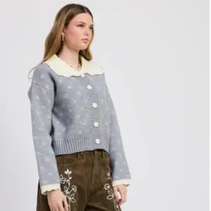 Jacquie the‎ Label Georgia Contrast Collar Cardigan thumbnail 2