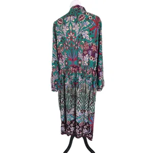 Ulla‎ Popken Von Landen Size 16/18 Midi Dress Curvy Patch Print Long Sleeve Plus thumbnail 7