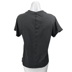 Lululemon Women's Black Knit Short Sleeve Crew Neck Basic Tee T-Shirt Top Size M thumbnail 2