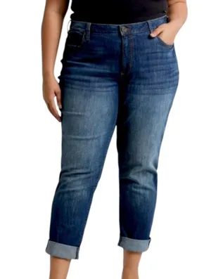 Kut from the Kloth Carrie Boyfriend Jeans Medium Wash Mid Rise Women’s Size 18W thumbnail 1