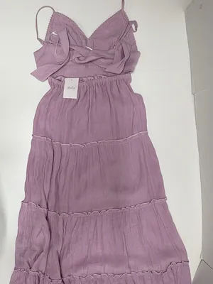 2Bella Sausalito Lilac Maxi Dress With Lining - Size S.‎ NEW With Tags in Bag. thumbnail 10