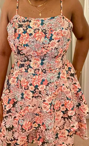 Floral Sleeveless Skort Dress Pink Size L thumbnail 1