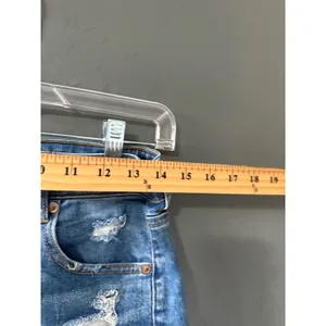 American Eagle High Rise Shortie‎ Distressed Denim Shorts Medium Wash Womens 8 thumbnail 5