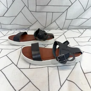 MIA Platform Sandals Size 10 Black Ankle Strap Flatform Sporty Summer Shoes‎ thumbnail 4