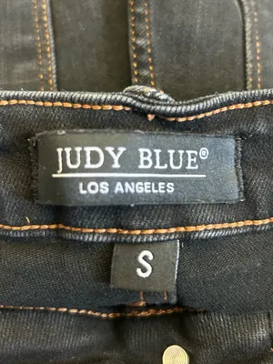 Judy Blue Black Denim Cut Off High Rise‎ Waist Jean Shorts Size Small thumbnail 5