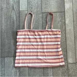 Urban Outfitters Others Follow Size Small Pink Cropped Striped Tank Top thumbnail 6