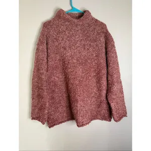 J.Jill Purple Red Roll Neck Fuzzy Wool Sweater Size Medium thumbnail 2