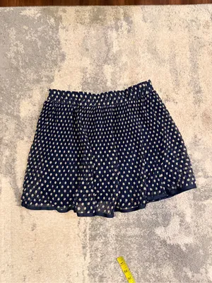 Flutterbye Navy Polka Dot Pleated Mini Skirt Blue Size M thumbnail 4