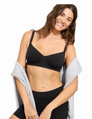 Aerie Smoothez 32B Black Full Coverage Bra Smooth Everyday Comfort NWT thumbnail 1