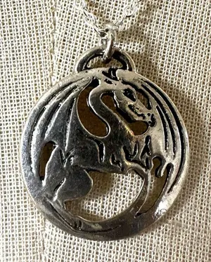 Dragon Pendant necklace Silver thumbnail 1
