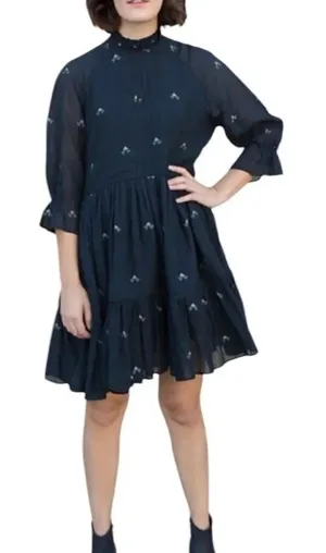 Mirth Napa Mini Dress in Black Jamdani M thumbnail 1
