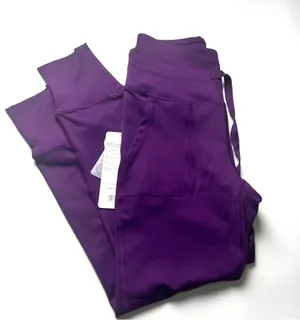 Layer 8 Women's Drawstring Purple Athletic Sporty Workout Joggers Sz XS thumbnail 2