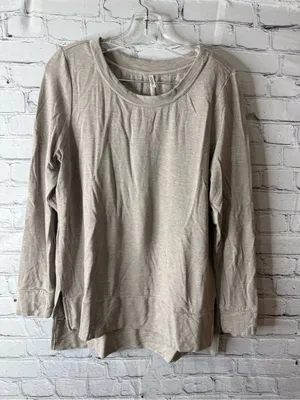 Soma Beige Crewneck Lightweight Long-Sleeve pajama set size medium thumbnail 9