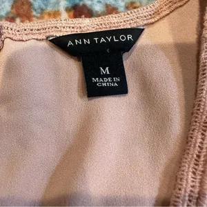Ann Taylor Lace Sleeveless Top in Beige thumbnail 11