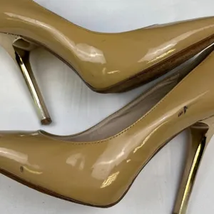 Michael Kors Women's Beige Leather Shoes/Heels Sz 6.5M SKU 4521 thumbnail 7