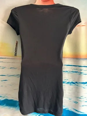 Mudd Women’s Everyday Black Scoop Neck Short Sleeve Tee SM NWT thumbnail 2