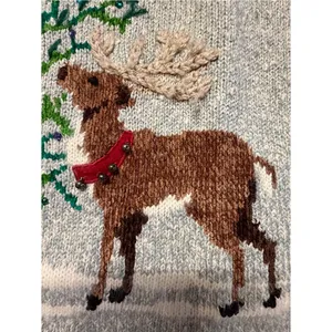 Vtg Design Options Philip & Jane Gordon Womens Christmas Sweater Size M/L Santa thumbnail 5