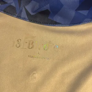 18Birdies Womens Golf Tank Top Blue Geometric Camo Quarter Zip Large‎ thumbnail 3
