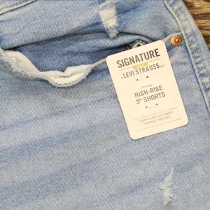 Signature By Levi Strauss & Co. Gold Label Co. High Rise 3" Jean Shorts Blue 26 thumbnail 3