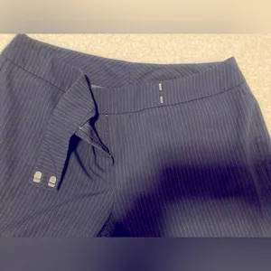 New York and Co. Blue pin striped Straight Leg Pants. thumbnail 3