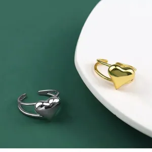 NEW 18k Gold Plated Polished Adjustable Heart Ring thumbnail 7