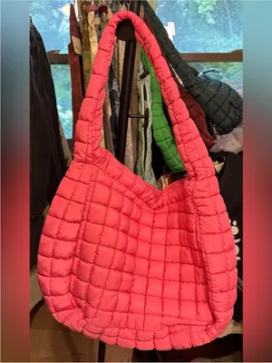 NWT Free People FP Movement Quilted Carryall Bag - bubblegum pink - One Size thumbnail 10