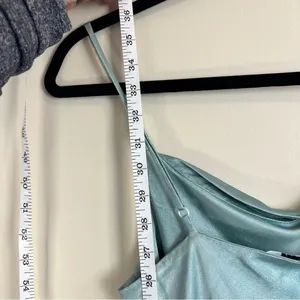 Lanston Cowl Neck Satin Slip Dress Sage Blue XS L-0001AS thumbnail 7