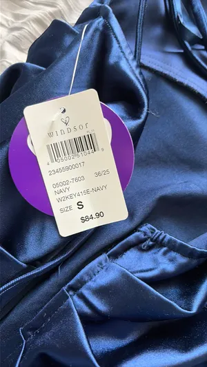 Windsor Prom Dress Blue Navy Long thumbnail 2