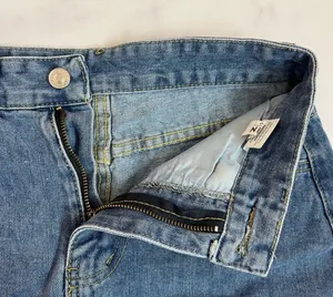 Blue Denim Mini Skirt High Waisted Y2K Skirt Size Small thumbnail 3