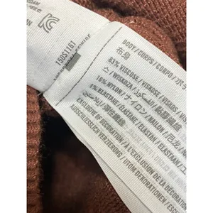 Abercrombie & Fitch Brown Long Sleeve Ribbed Knit Square Neck Sweater Top Size L thumbnail 4
