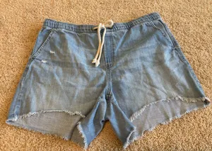 Aerie stretchy denim like shorts thumbnail 1