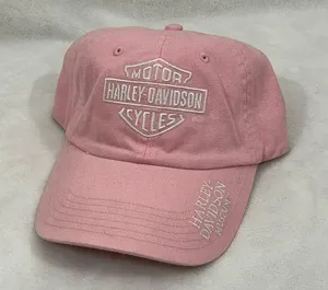 Harley-Davidson Motorcycles Museum Embroidered Logo Pink Adj Baseball Hat Cap thumbnail 1