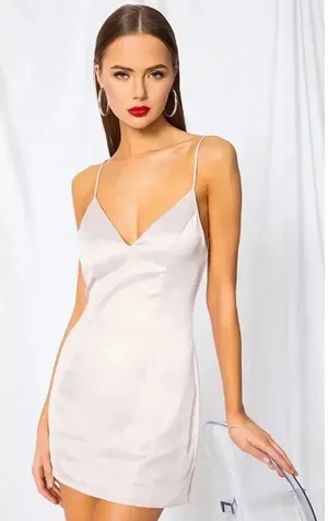 Superdown Nicole Mini‎ Dress in Nude Sz XS thumbnail 1