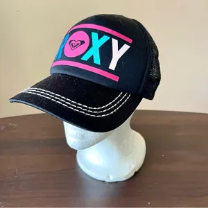 ROXY | Black Adjustable Trucker Hat thumbnail 2