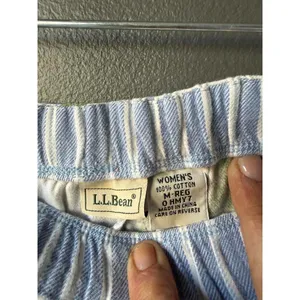 LL Bean Ladies Pajama Pants with Holiday Reindeer and Tree Print thumbnail 4