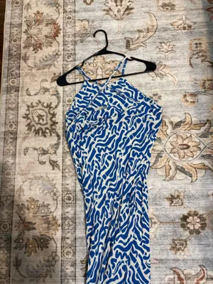 Blue midi vacation dress Size L thumbnail 3