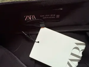 ZARA This is a black pleated mini skort thumbnail 3