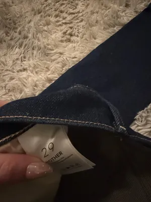 MOTHER High-Rise Straight Jeans in Dark Indigo thumbnail 3