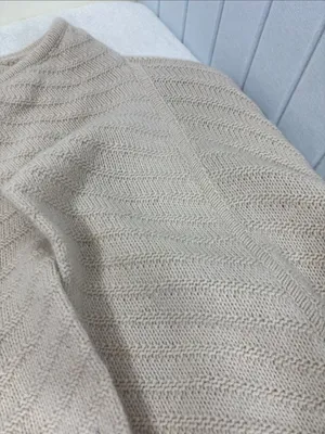 Tahari Cream Open-Front Knit Cardigan Wool Blend Sweater size M thumbnail 9