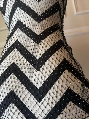 Rhinestone Mesh Overlay Dress Rave EDM‎ Fishnet Black Coverup One Size thumbnail 4