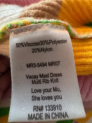 Show Me Your Mumu Vacay Maxi Dress Multi Rib Knit sz L thumbnail 8