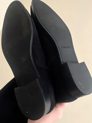 Calvin Klein Francine Over-The-Knee Black Suede Boot with Gold Accent thumbnail 4