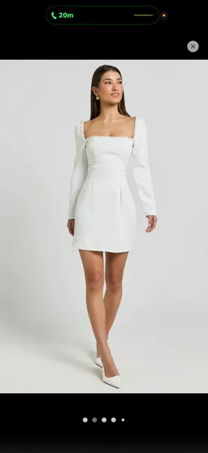 white pearl dress thumbnail 3