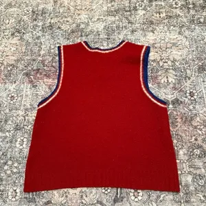 Vintage Y2K Abercrombie & Fitch Wool Sweater‎ Vest Red Collegiate Preppy thumbnail 2