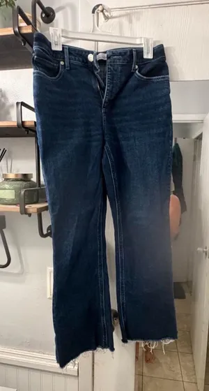 LOFT Medium Blue Straight Leg Jeans thumbnail 1